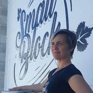 Picture of Cate Scally, co-owner of Small Block Brewing