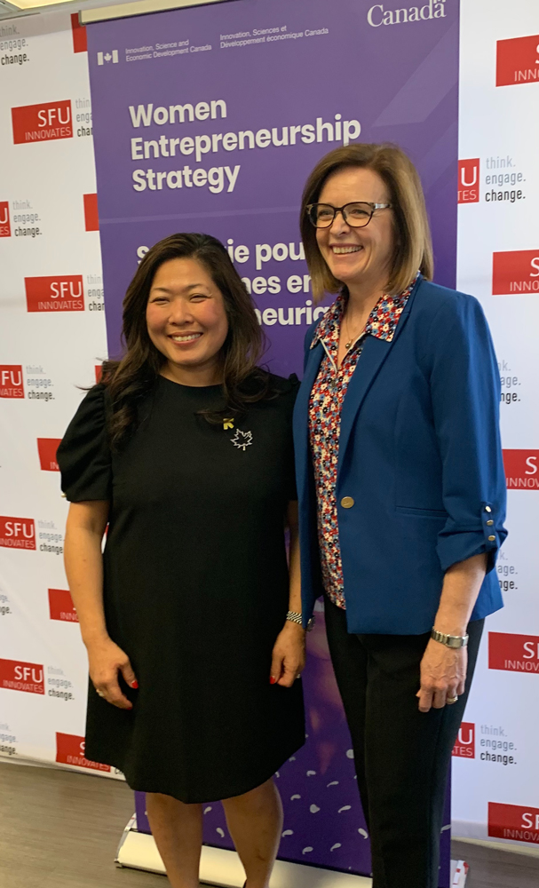 The Honourable Mary Ng, Minister of Small Business and Export Promotion, and Women's Enterprise Centre CEO, Laurel Douglas
