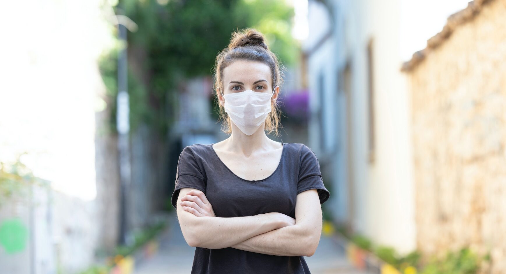 woman with mask