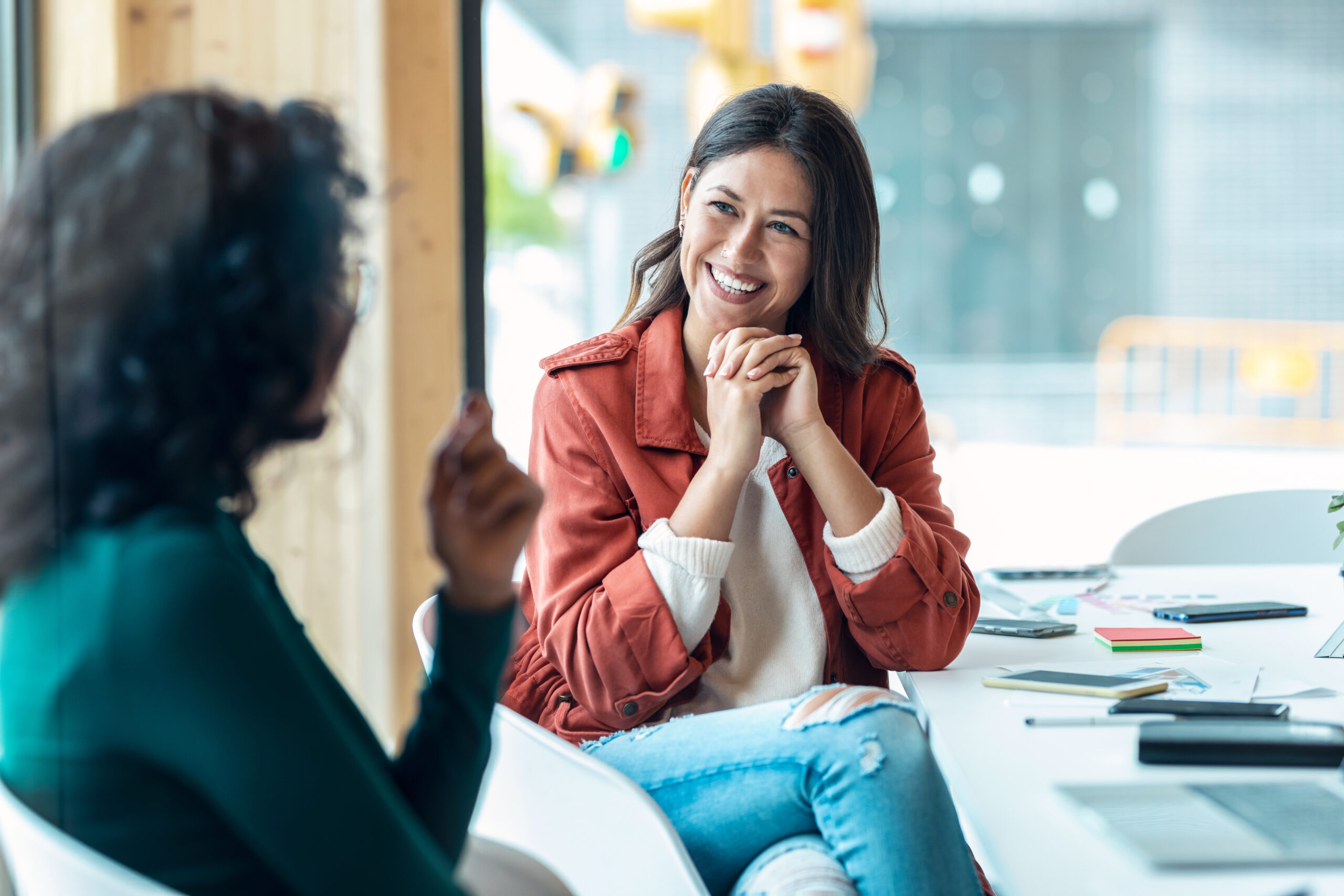 Mentor meets with mentee