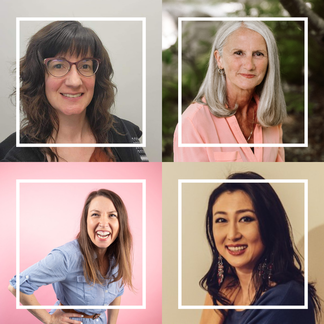 The faces of four women mentors